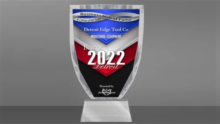 Detroit Edge Tool Wins 2022 Best of Detroit Awards for Industrial Equipment